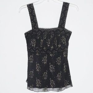 Kids' Lush Black & Gold Lace Blouse